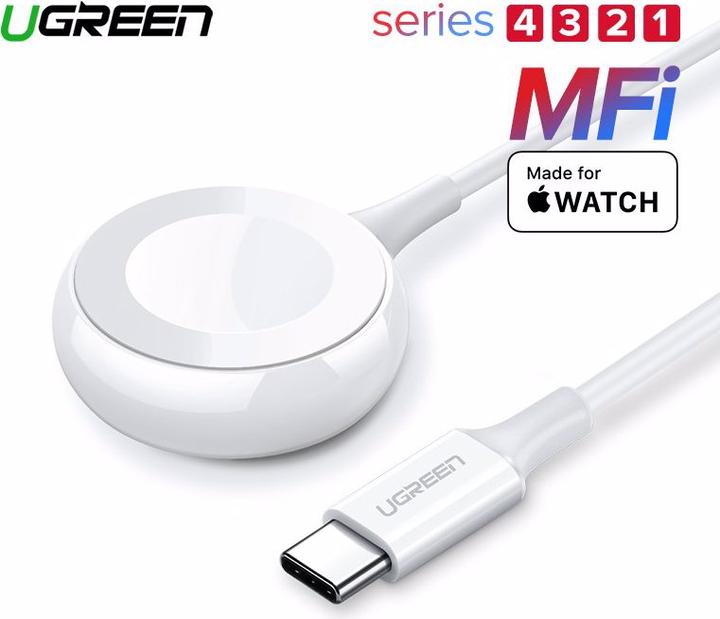 Actual product image Ugreen Wireless Charging for Apple Watch with USB-C & USB-A