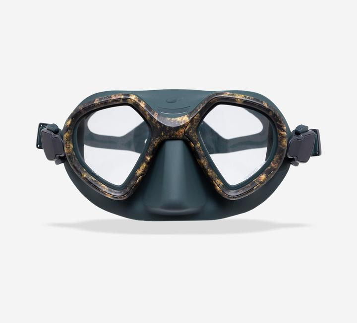 Produktbild Subea Tauchmaske Apnoetauchen Antibeschlag kleines Volumen - 500 Dual LV camouflage