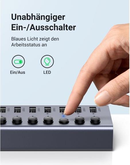 Produktbild Ugreen multifunction HUB 7in1 (USB-C, 8 Ports)