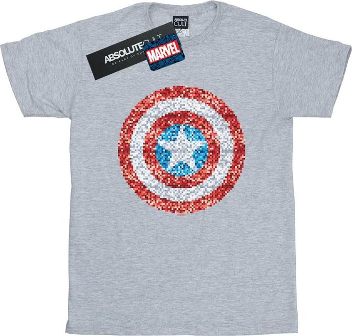 Immagine prodotto Captain America Pixelated Shield Maglietta Ampia Donna (XL)