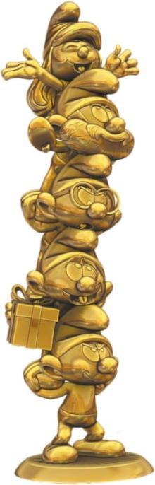 Image du produit Plastoy Les Schtroumpfs Statue en résine Colonne schtroumpf or édition limitée 50 cm