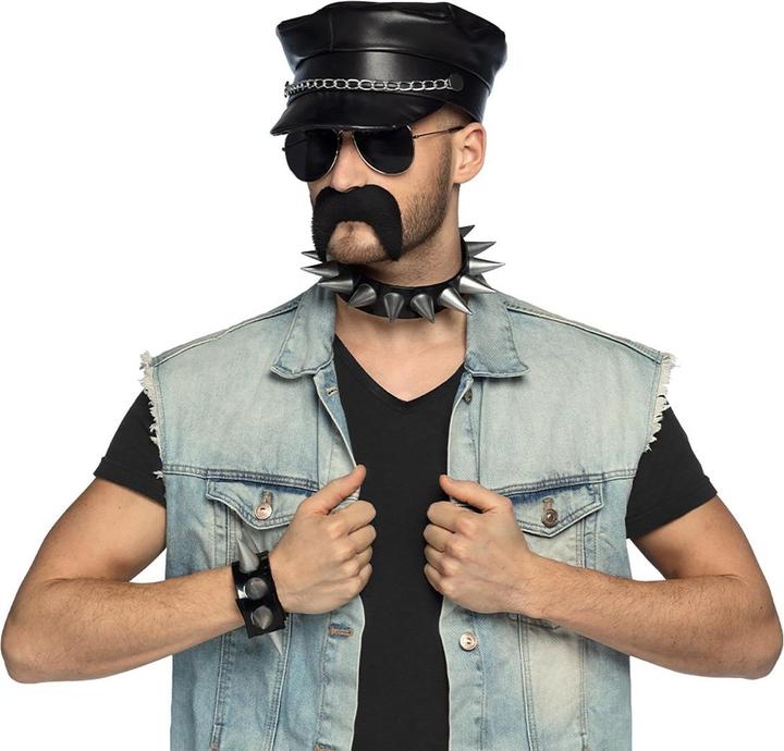 Actual product image Boland Rocker (cap, party glasses, necklace, bracelet and moustache)