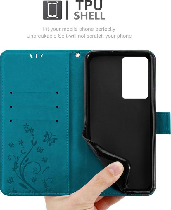 Produktbild Cadorabo Hülle für Xiaomi Poco F5 Pro mit Blumen Muster (Xiaomi Poco F5 Pro)