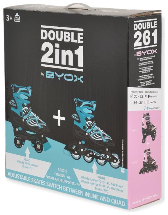 Image du produit Byox rollers 2 en 1, double pink (30, 31, 32, 33)
