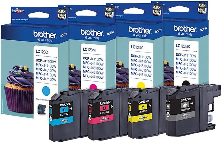 Actual product image Brother LC-123VALBP Value Pack (M, FC, Y, C)