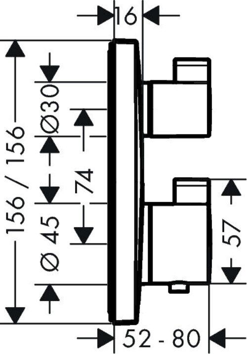 Actual product image hansgrohe Ecostat Square Chrome