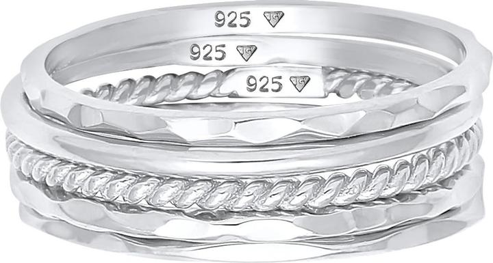 Image du produit Elli Bague à ruban, Geo, Set de bagues (52, Argent 925)