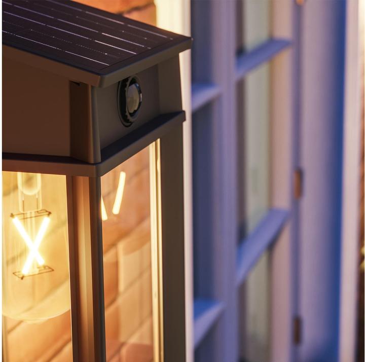 Produktbild Philips Lighting Geri 929004632601 Solar-Aussenwandleuchte 3.2 W Warmweiss Schwa (470 lm, IP44)