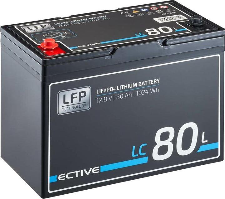 Produktbild Ective LC 80L 12V LiFePO4 Lithium Versorgungsbatterie 80Ah (12 V, 80 Ah)