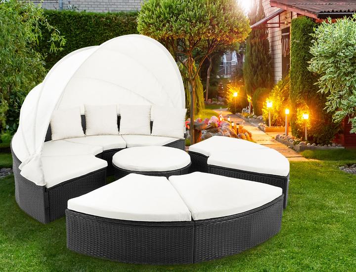 Actual product image Casaria Sun island couch in poly rattan
