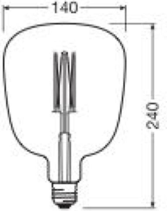 Actual product image Osram Vintage 1906 Led Big Special Shapes (E27, 4.50 W, 150 lm, 1 x, G)