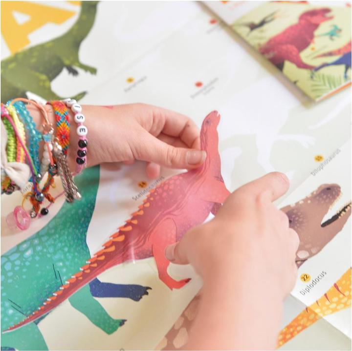Actual product image Poppik Sticker Learning Poster Dinosaur