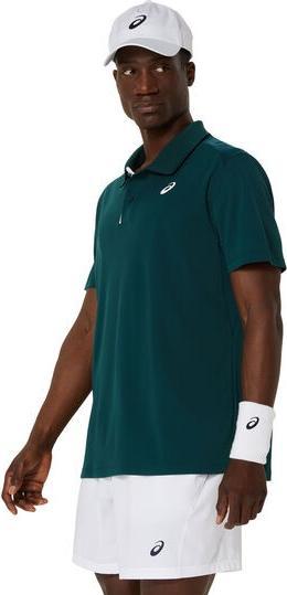 ASICS Performance Asics Court Polo Saxon Green Man