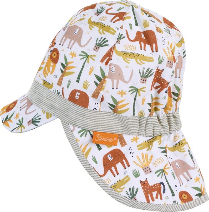 Actual product image Sterntaler Peaked Cap with Neck Guard Safari Animals UV + (49)