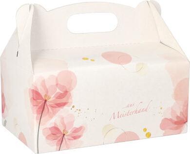 Image du produit Papstar Carton à pâtisserie avec poignée, 200 x 130 x 90 mm en carton, épaisseur du matériau : 350 g/qm (20 x)