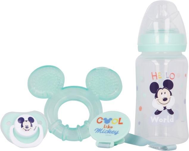 Produktbild Disney Babyset (Flasche mit Sauger 240 ml, anatomischer Sauger, Beissring, Beissringhalter) (Cool) (1 x)