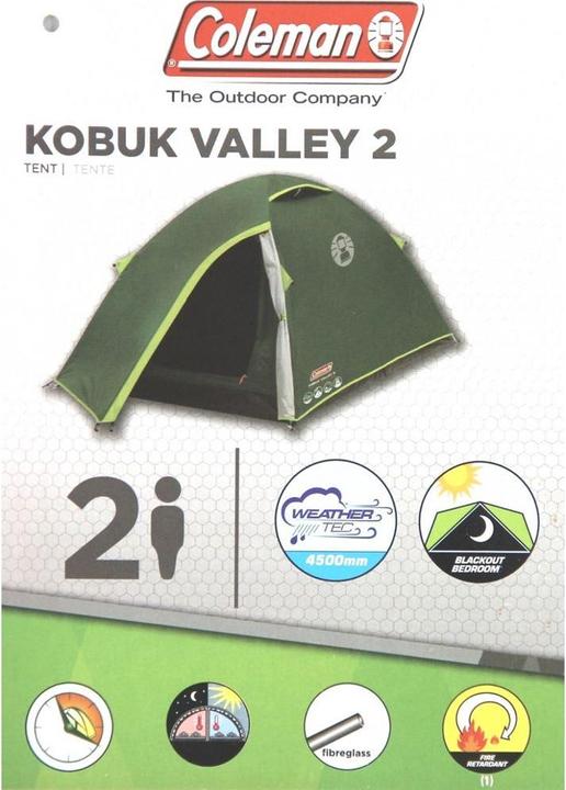 Immagine prodotto Coleman Valle di Kobuk 2 (Tenda a cupola, 3.20 kg, 2 persone)