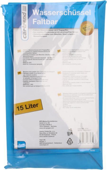 Nutritional values and ingredients Cartrend Washing-up bowl