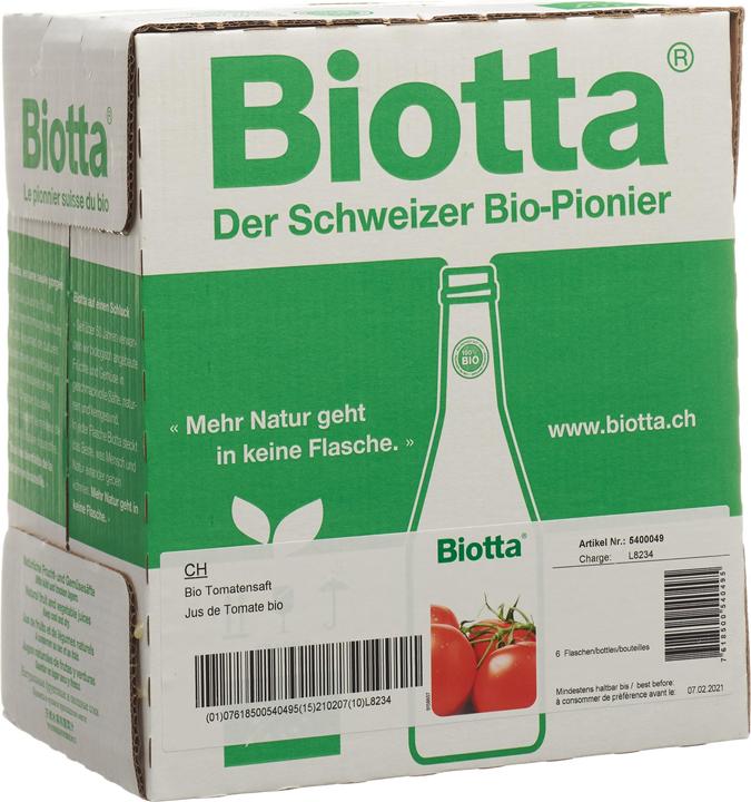 Actual product image Biotta Organic Tomato (6 x 50 cl)