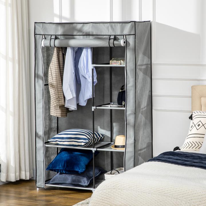 Produktbild Homcom Stoffschrank mit Tür (125 x 43 x 162.5 cm)