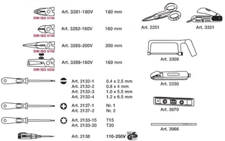 Image du produit Kraftwerk Boîte à outils de l'électricien (20 pièces)
