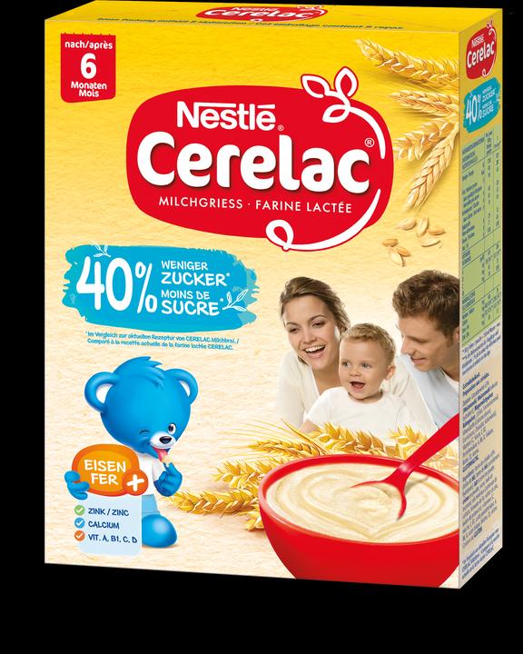 Produktbild Nestlé Cerelac Milchgriess -40% Zucker (250 g)