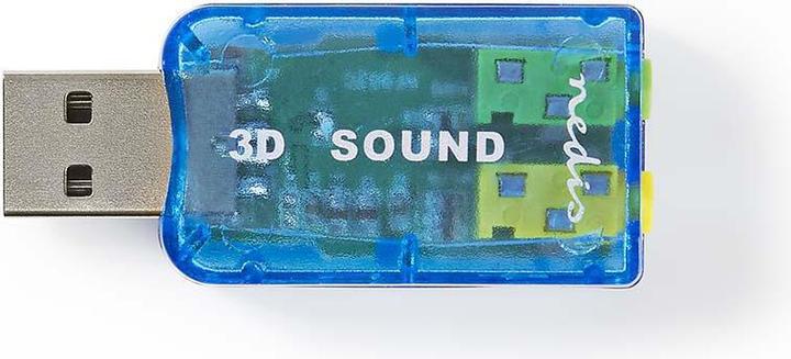 Immagine prodotto Nedis Scheda audio 5.1 USB 2.0 Connessione microfono: 1x 3,5 mm Connessione cuffie: 3,5 mm Maschio Nero (USB)
