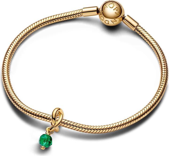 Image du produit Pandora Moments Pierre de naissance May (Acier inoxydable, plaqué or en 14K, Argent massif)