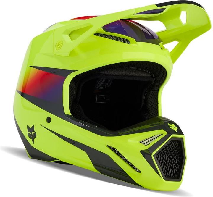 Actual product image Fox Helmet 24 V1 Flora Ylw (56 cm)