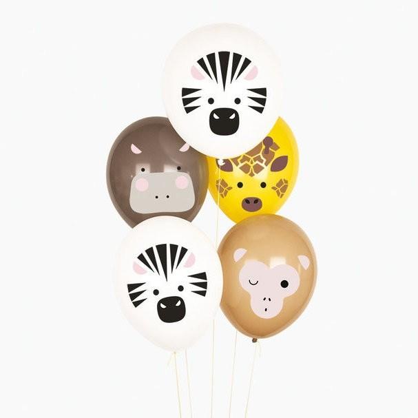 Actual product image My Little Day Latex balloons, 5 pieces - Safari