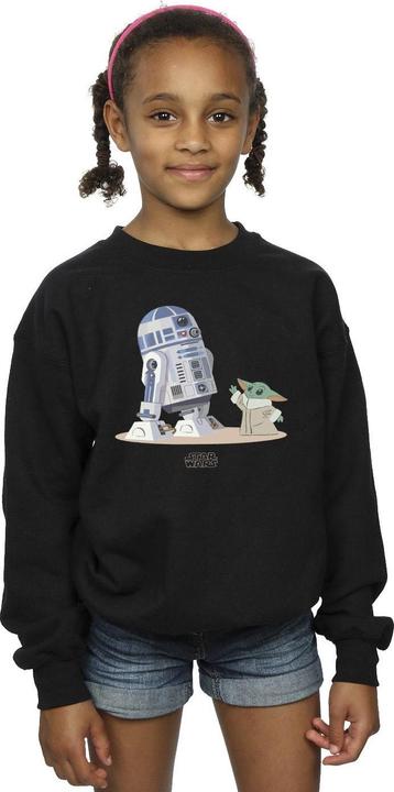 Produktbild Star Wars The Mandalorian R2D2 And Grogu Sweatshirt Mädchen (152, 158)