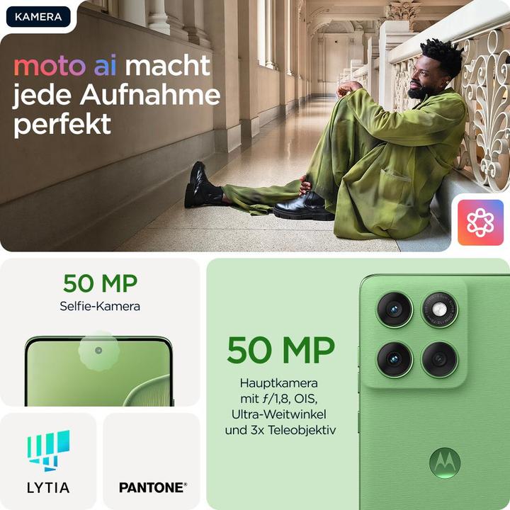 Actual product image Motorola Edge 60 (512 GB, Pantone Shamrock, 6.67", Dual SIM, 50 Mpx, 5G)
