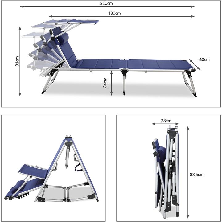 Produktbild Casaria Sonnenliege (210 cm)