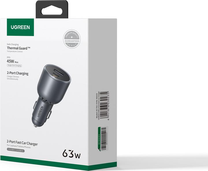 Produktbild Ugreen 63w 2-Port Fast Car Charger