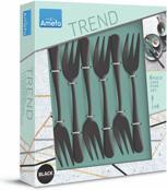 Image du produit Amefa AUSTIN Kuchengabel Set 6-teilig, PVD schwarz, satiniert (6 pièce(s), Fourche)