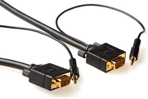Produktbild 10m VGA + 3.5mm 10m VGA (D-Sub) + 3.5 mm (1/8") VGA (D-Sub) + 3.5 mm (1/8") Schwarz HDMI-Kabel (10 m, VGA)