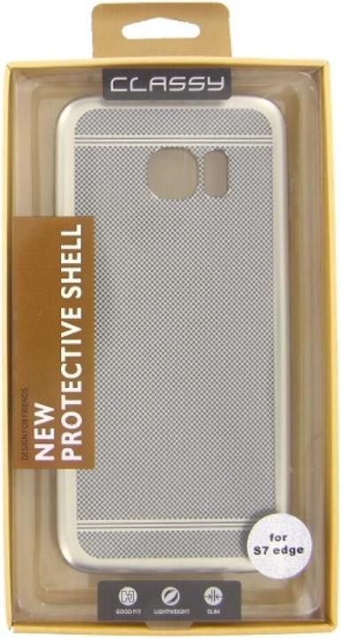 Actual product image OEM Silicone Case Classy Samsung Galaxy S7 Edge silver (Samsung Galaxy S7 Edge)