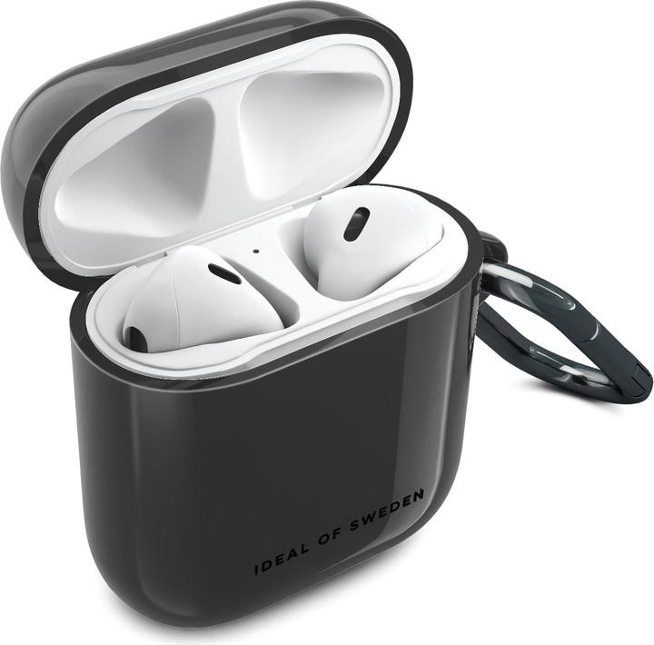 Immagine prodotto iDeal Of Sweden Airpods laadimiskarbiümbris (1/2 gen) Custodia trasparente, nero lucido (Manicotto per cuffie)