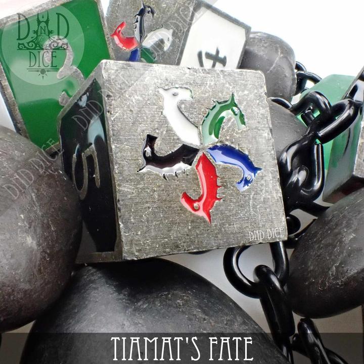 Actual product image DnD Dice Tiamat's Fate 20mm Metal D6