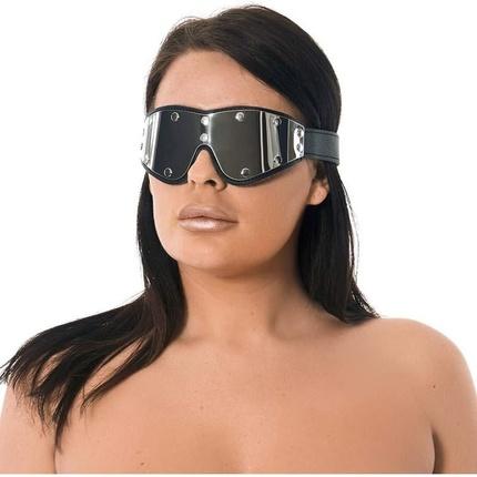 Image du produit Rimba Mode érotique ra7521 Masque pour les yeux avec métal Noir-Argent Cuir/Métal Ajustable