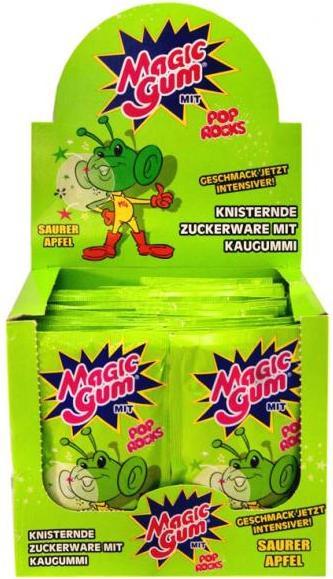 Actual product image Magni Magic Gum Pop Rocks Sour Apple 50x 7g (50 pcs., 50 g)