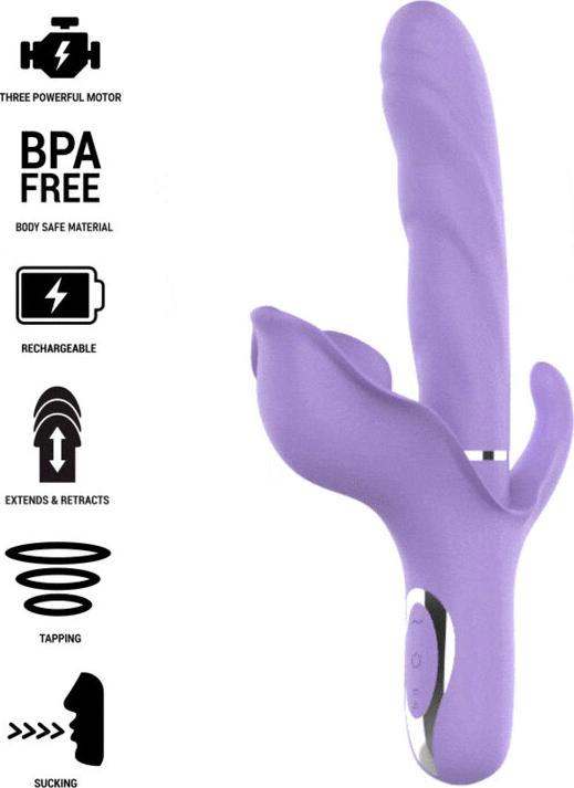 Actual product image Intense Billie Vibrador Multifunción Recargable Succionador Con Pulsador Morado