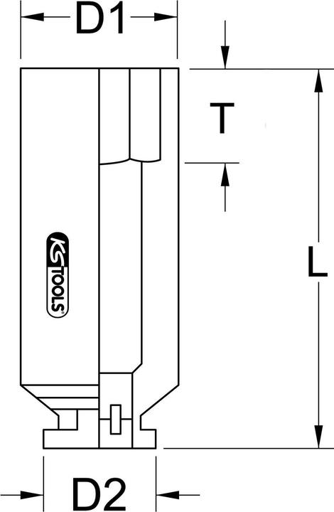 Produktbild KS Tools 3/8" Kraft-Stecknuss lang (19 mm)