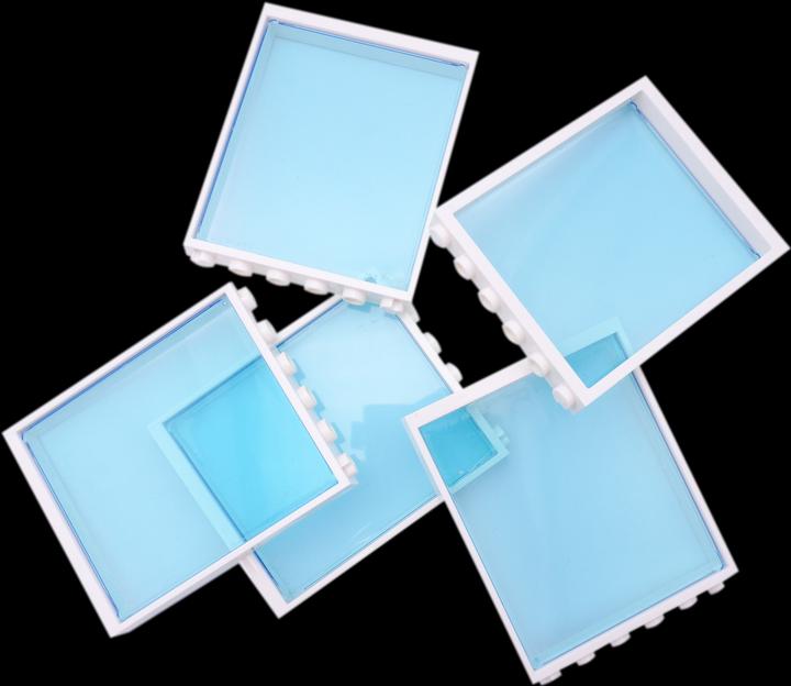 Actual product image LEGO 1x6x5 Fenster Weiss und transparent blaue Scheiben - NEU! Menge 5x