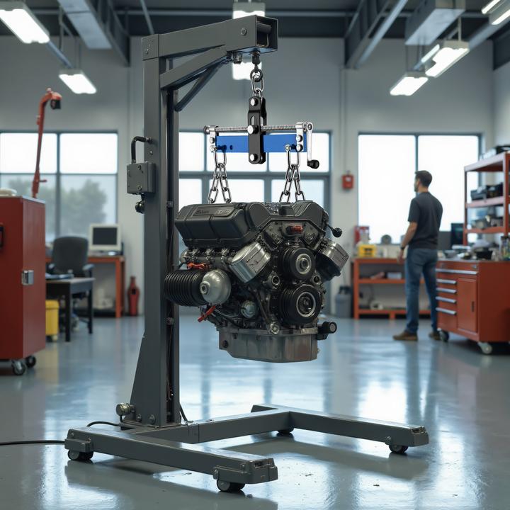 Actual product image Wiltec Balancierer bis 680kg Getriebeheber Stahl Motorheber Werkstattkran
