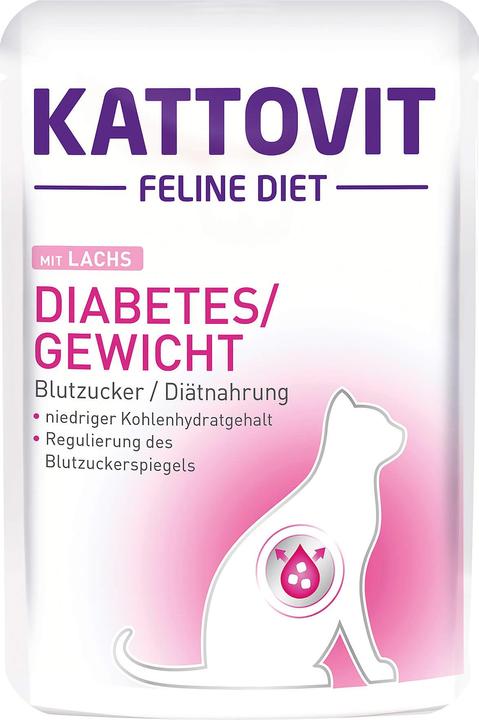 Produktbild Kattovit Feline Diet Diabetes mit Lachs (Adult, 1 Stk., 85 g)
