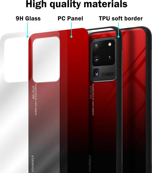 Productafbeelding Cadorabo TPU 2 kleuren glasdekking (Samsung Galaxy S20 Ultra)