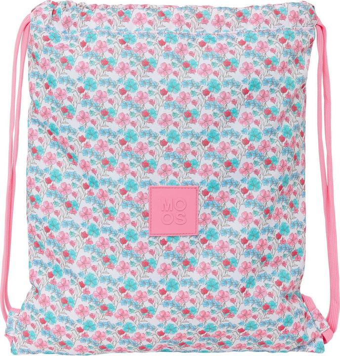 Moos Rucksacktasche mit Bändern Flores Bunt 35 x 40 x 1 cm