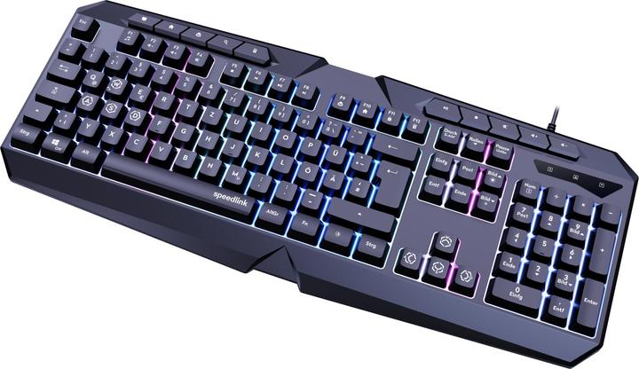 Actual product image Speedlink LUDICIUM RGB Rainbow Gaming Keyboard, black (DE, Cable)
