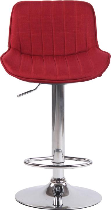 Actual product image CLP Set of 2 bar stools Lentini fabric chrome, red